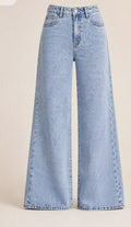 Classic Light Wash Wide-Leg Jeans