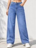 Classic Light Wash Wide-Leg Jeans