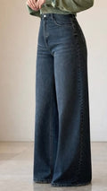 Classic Dark Wash Wide-Leg Jeans