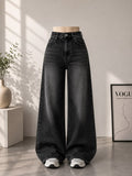 Oversized Black Wide-Leg Jeans