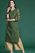 Olive Green Kurta Set