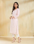 Baby Pink Cotton Kurta Set