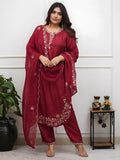 Maroon Festive Kurta Set