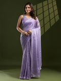Lavender Satin Silk Saree