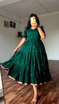 Emerald Green Tiered Dress