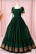 Dark Green Ethnic Gown