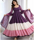 Lavender Color Block Dress