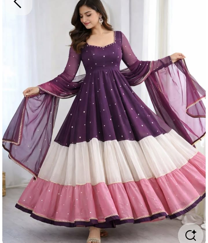 Lavender Color Block Dress