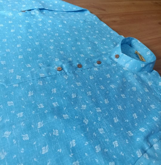 PRINTED BLUE KURTA