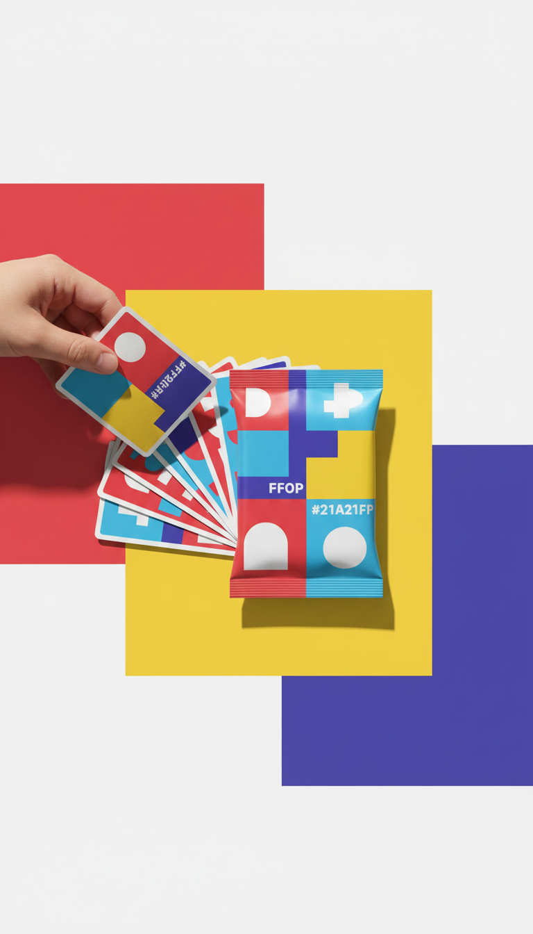 Pop culture booster pack with bold graphics
